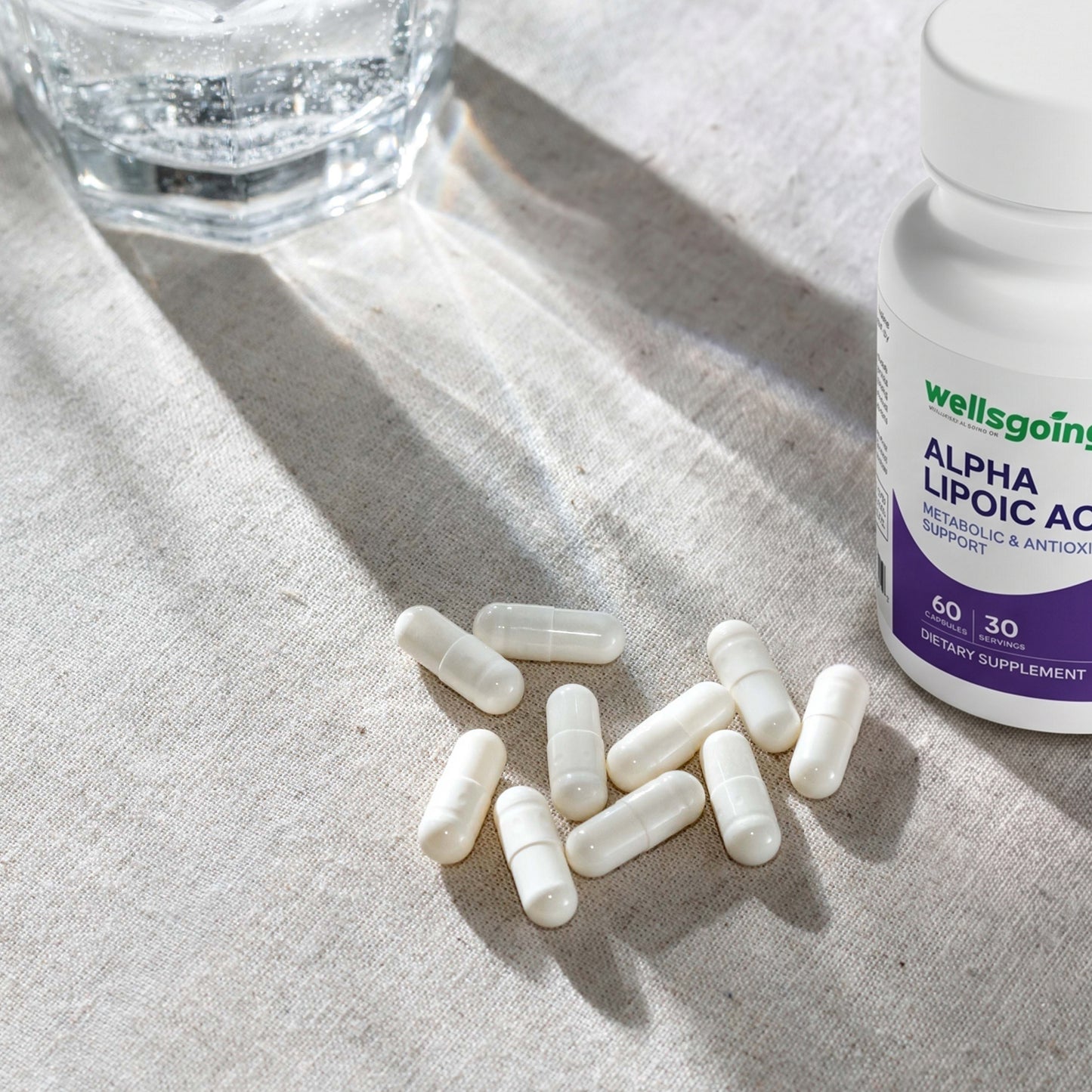 Wellsgoing Alpha Lipoic Acid 600 mg – Advanced Antioxidant Support – 60 Capsules