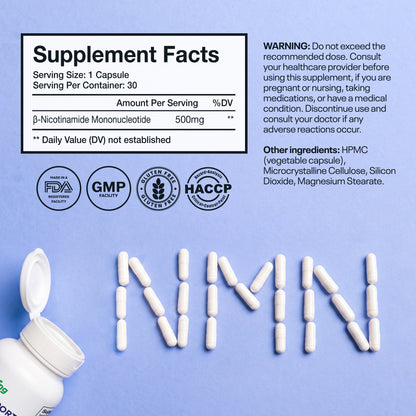 Wellsgoing NMN 500mg – Daily Vitality & Wellness Support(30 Capsules)