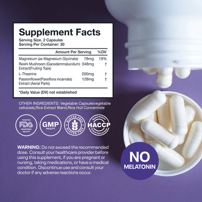 Wellsgoing Sleep Support – Melatonin-Free Relaxation Formula (60 Capsules)