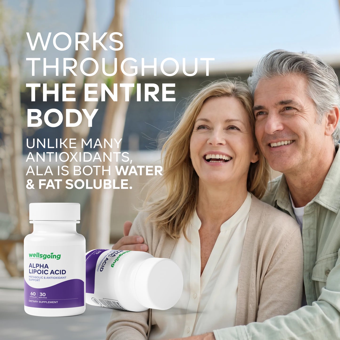 Wellsgoing Alpha Lipoic Acid 600 mg – Advanced Antioxidant Support – 60 Capsules