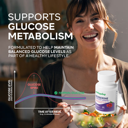 Berberine 1000mg Complex – Metabolism, Energy & Craving Support with Cinnamon & ALA – 60 Capsules