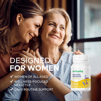 Wellsgoing Women’s Probiotic – Digestive & Vaginal Balance – 20B CFU– 60 Caps