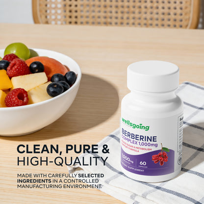 Berberine 1000mg Complex – Metabolism, Energy & Craving Support with Cinnamon & ALA – 60 Capsules