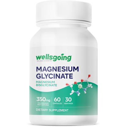 Wellsgoing Magnesium Glycinate – Muscle & Relaxation Support (60 Capsules)