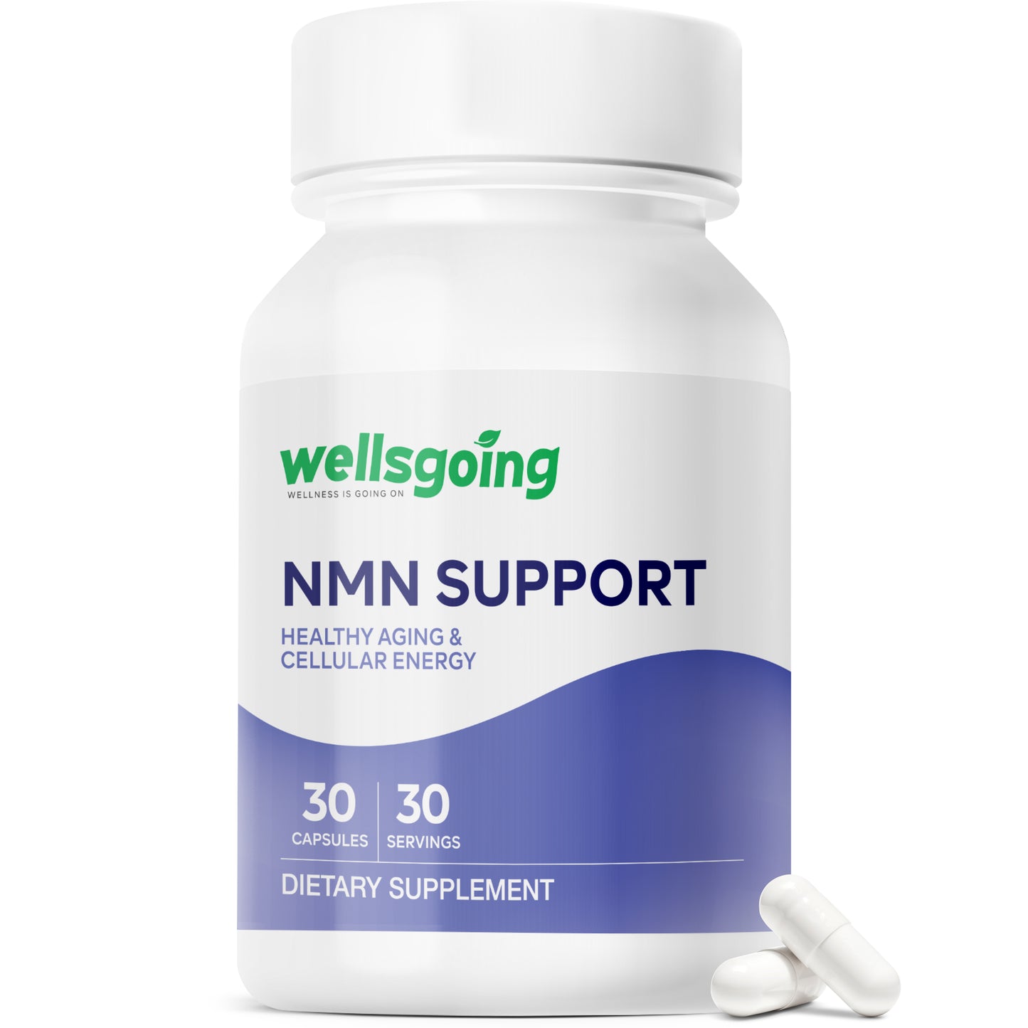 Wellsgoing NMN 500mg – Daily Vitality & Wellness Support(30 Capsules)