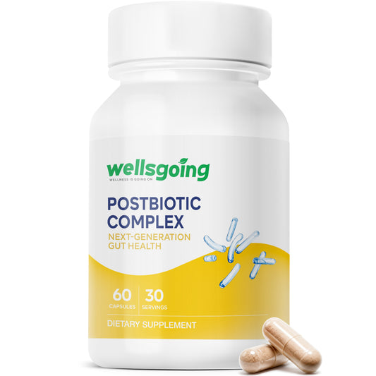 Wellsgoing Postbiotic Complex – Heat-Treated Postbiotics for Daily Support – 60 Capsules