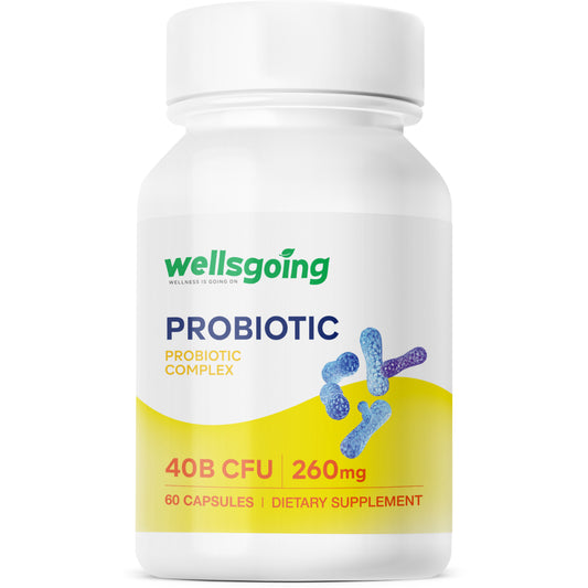 Wellsgoing Probiotic 40 Billion CFU – Digestive & Gut Support (60 Capsules)