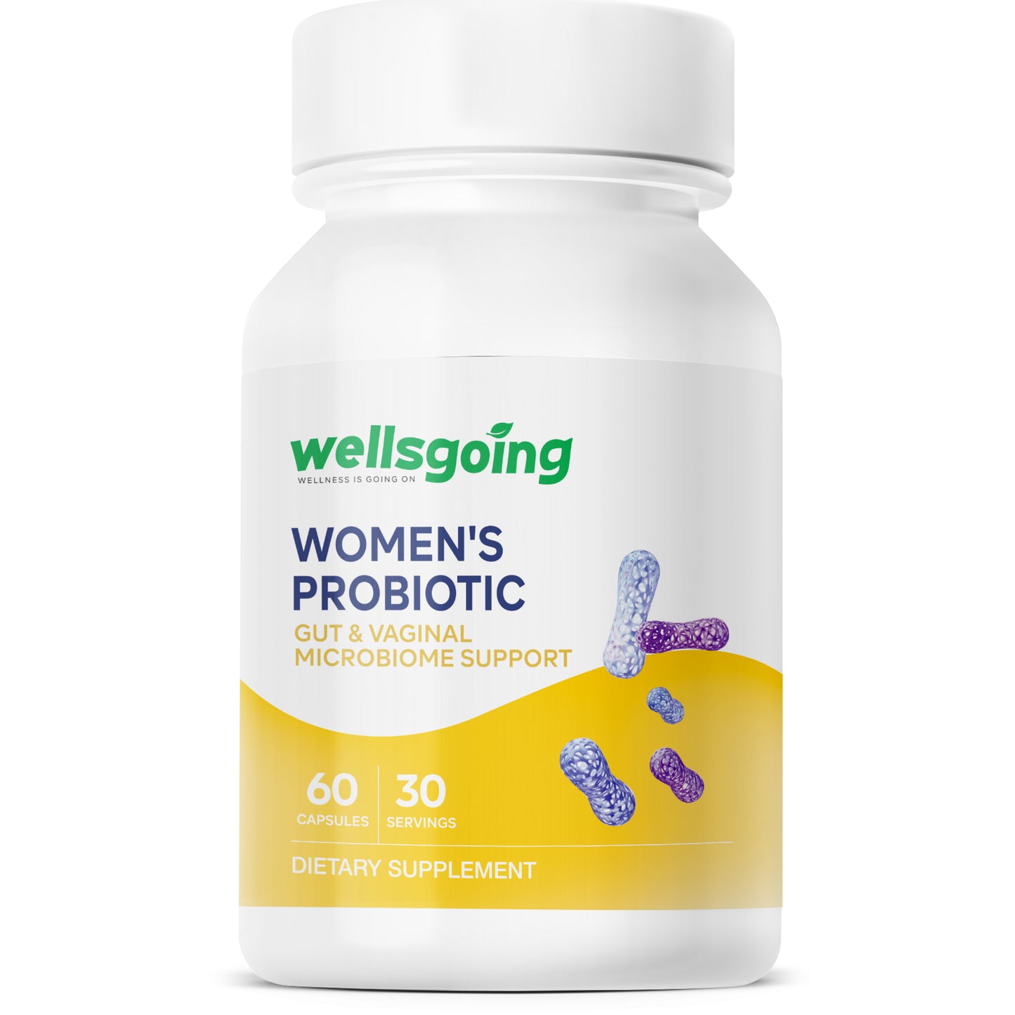 Wellsgoing Women’s Probiotic – Digestive & Vaginal Balance – 20B CFU– 60 Caps